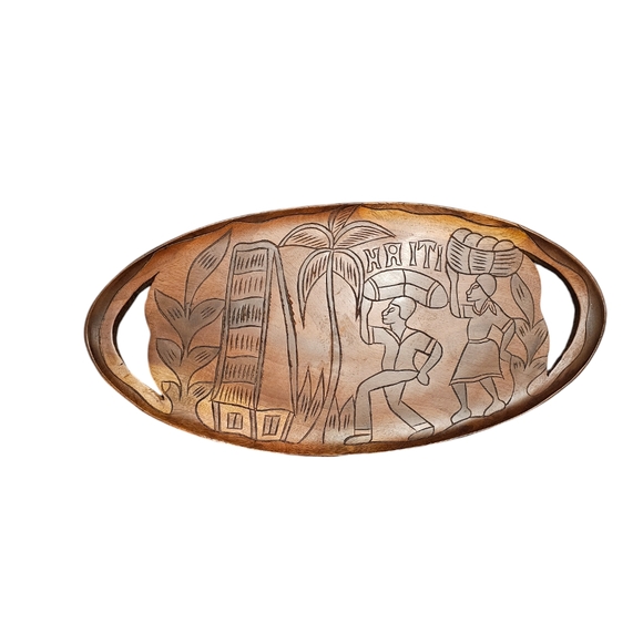 Haitian wood tray - Picture 1 of 6